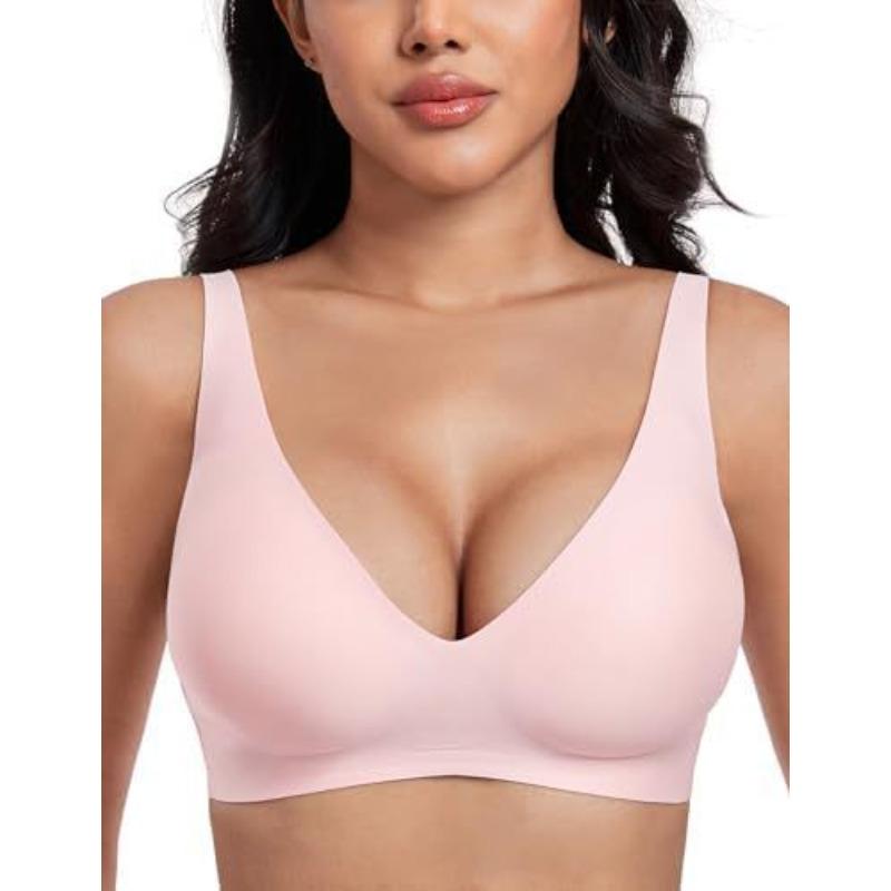 Roagous Deep, Bra Women's Rimless Seamless Bra Women's Rimless Low Chest, Shirt Bra