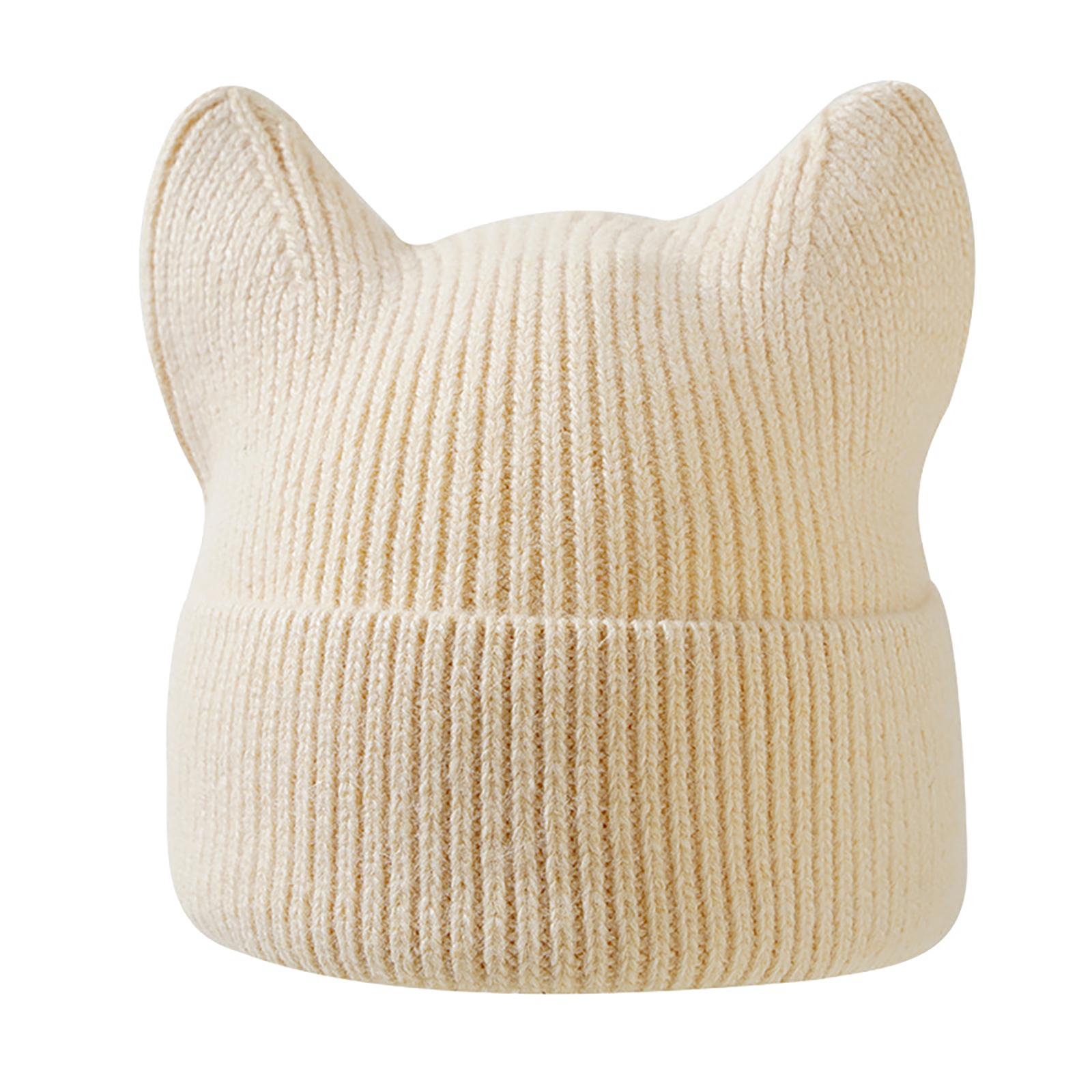 

Women Knitted Hat Lovely Cats Ears Warm Winter Hat Fashionable Outdoor Hat for Girls and Ladies