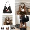 Chic Korean Style Cute Dog Tote Bag For Women With Fashionable Design In Black And Brown