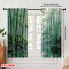 2pcs 2D flat printing Window Drapes Tranquility bamboo forest 100% Polyester Without Electricity Party Decorations for Home Wall