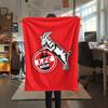 1 stuks FC KÖLN Print Flanellen Deken, Hoge kwaliteit Comfortabel voor Alle Seizoenen, Woondecoratie, Warmte en Comfort, Perfect voor Kerstcadeaus52