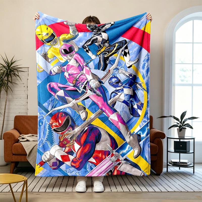Power Rangers Soft and Comfortable Flannel Suitable for Sofas Living Rooms Outdoor Camping Travel and Also Makes a Great Anniversary Gif
