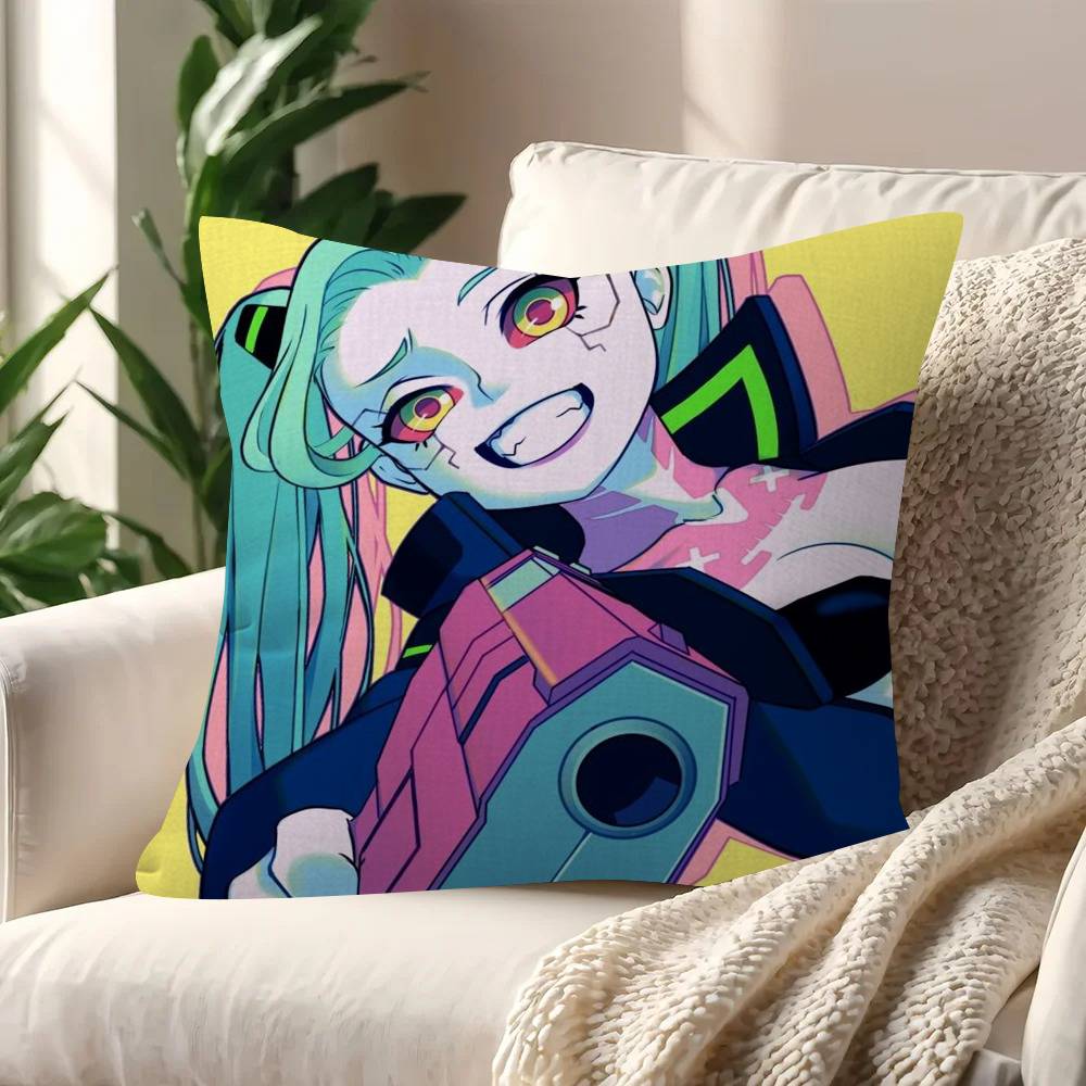 Game Samurai C-Cyberpunk Rebecca Pillowcase Toon Gift Cushion Cover Bedroom Home Sofa Chair Seat Decor Pillow Case