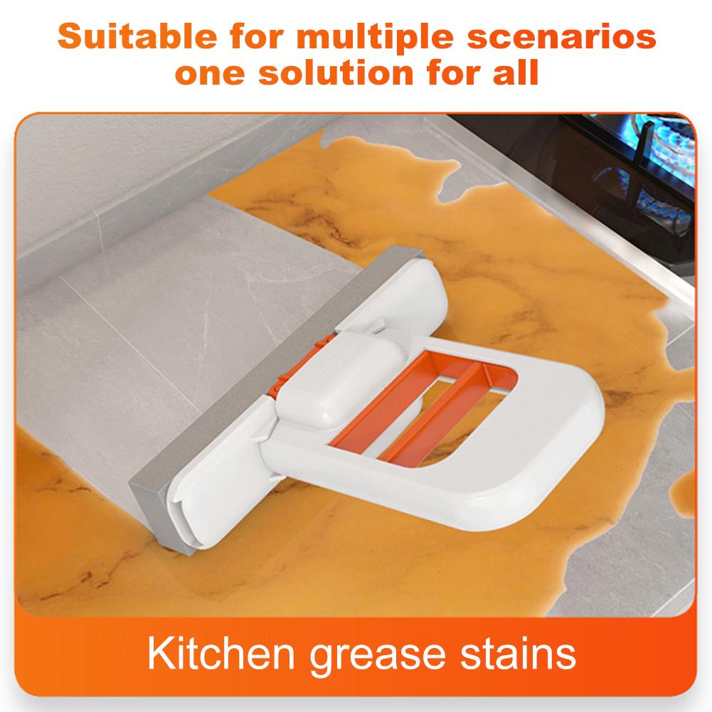 Handheld Mini Foldable Desktop Mop w/ Super Absorbent Head Sponge Cleaning Tool for Bathroom Kitchen Desktop Glass Living Room