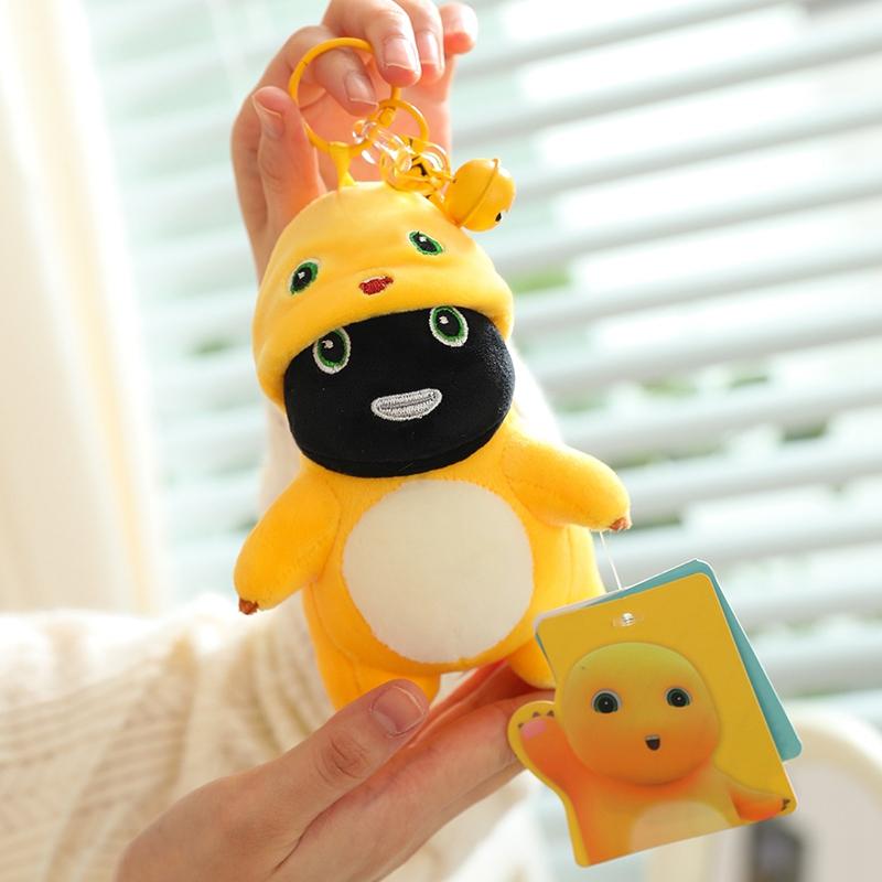 Kawaii Anime Cartoon Little Milk Dragon Doll Cute Dinosaur Stuffed Plush Toy Cute Doll Black Face Sleeping Pillow Gift