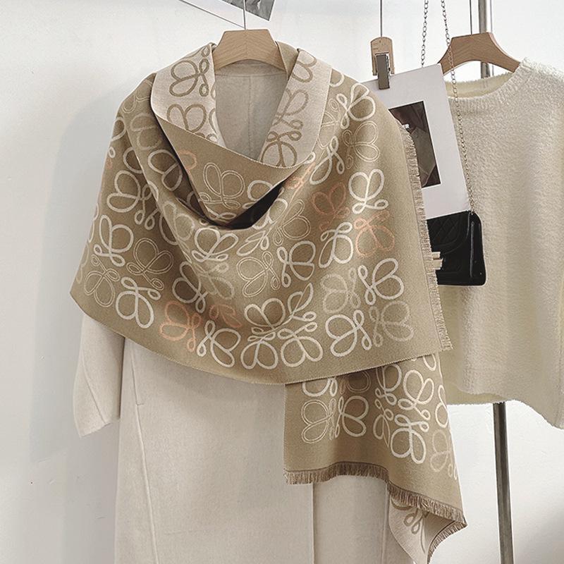 Women's Korean Style Cashew-Patterned Winter Scarf Shawl