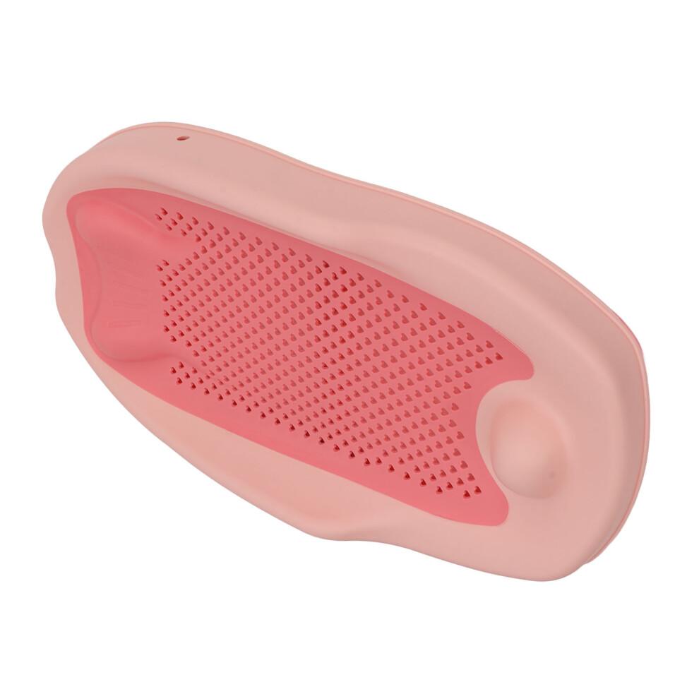 Pink Baby Bath Support, Klappbarer, herzförmiger Babybadewannenhalter
