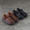 Johnature Hand Woven Genuine Leather Women's Shoes Comfortable Versatile Thick Soled Sandals