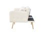 Two-seater Multifunctional Sofa Bed, Adjustable Backrest + Multi-position Armrests. Modern Folding Sofa for Living Room - Velour Cover.