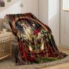 Christmas Santa Claus Holly Pattern Blanket bedroom Blanket for Livingroom Couch lunch break Soft throw for Friend's festival Gift