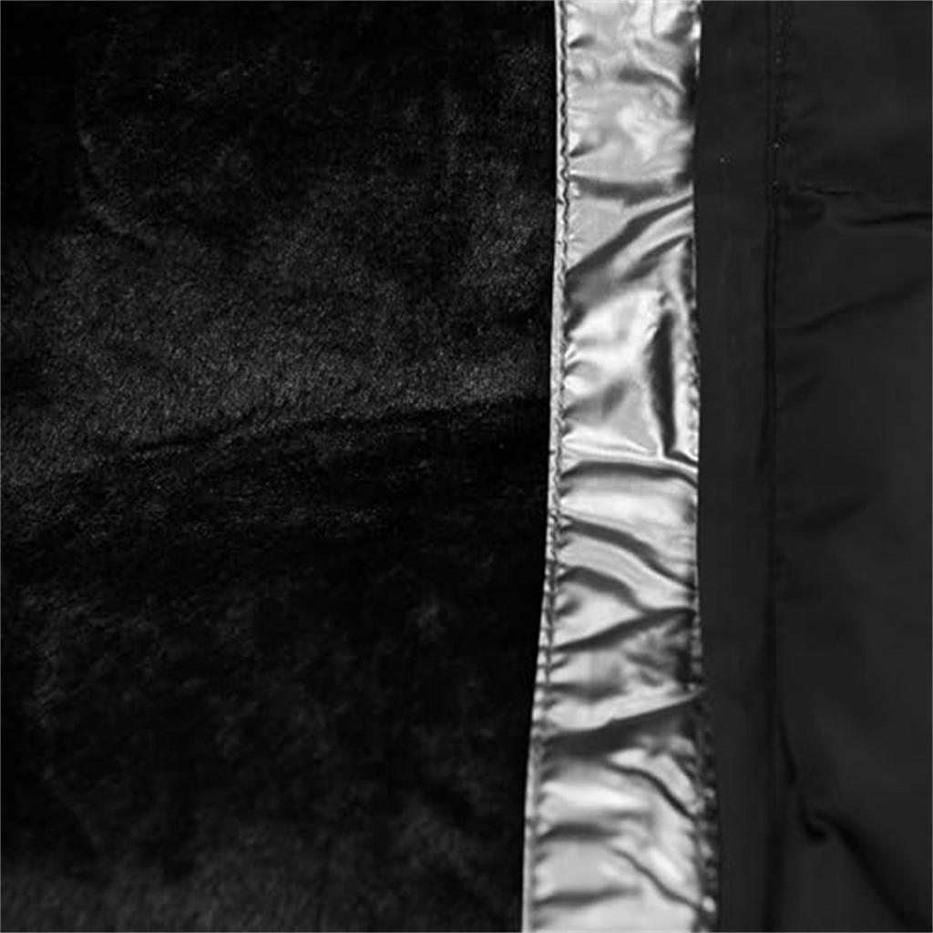 Women's Down Jackets Fleece Lined Winter Coat Double Zipper Hooded Jacket Warm Thick Overcoat