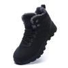 Bottes de neige chaudes en peluche d'hiver pieds antigel épaissis chaussures en coton pelucheux semelles épaisses antidérapantes extérieur