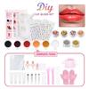 Handcraft Lip Gloss Kits Set with Accessories for Girl and Tweens Moisturizing Glitters Lip Kits for Creative Project