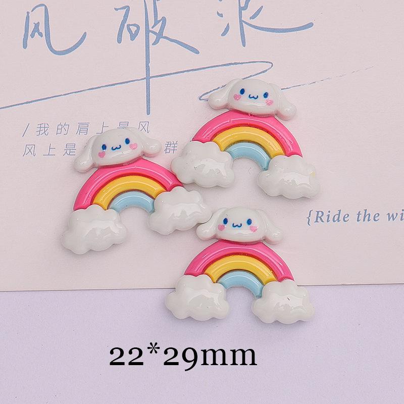 10 Pcs New Mini Kawaii Cartoon Animal Rainbow Kitten Series Resin Scrapbook Diy Jewelry Children Gift Hairpin Accessories A5