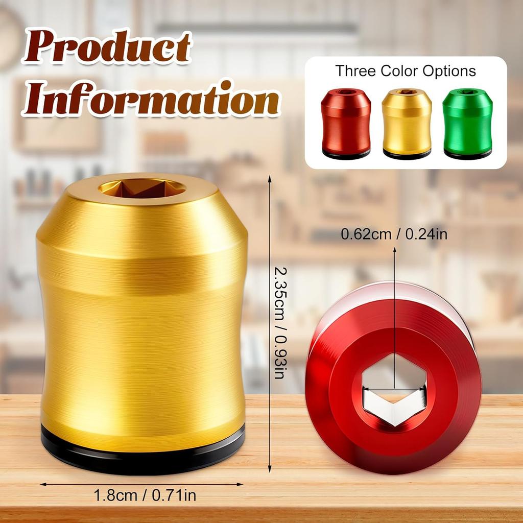 3Pcs Strong Screwdriver Head Magnetic Screw Ring Removable Magne-tic Screwdriver Drill Bit Holder for Hex Screwdrivers and Power Bits