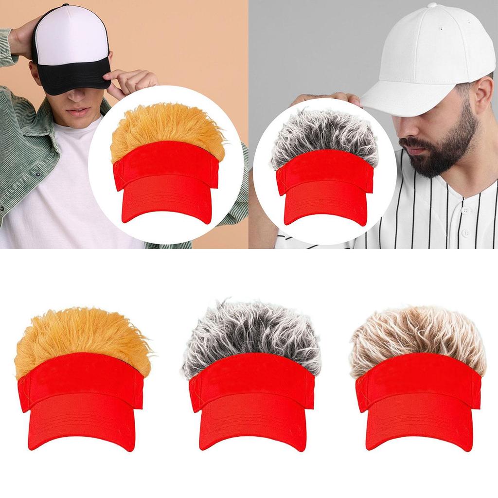 Hair Hat for Men Novelty Creative Funny Decoration Baseball Hat for Women Adults
