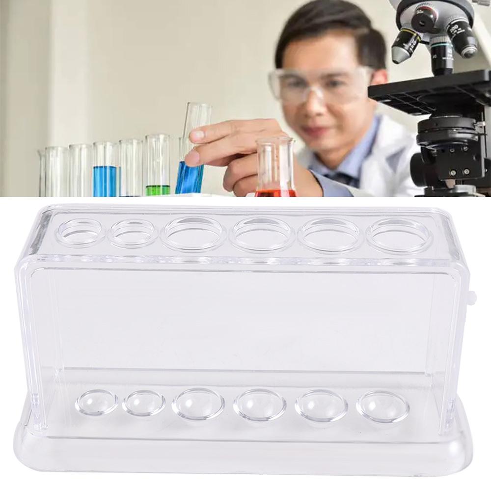 Transparent Clear Plastic 16.7*8*3cm Burette Shelf Test Tube Rack Test Tube Stand Test Tube Holder
