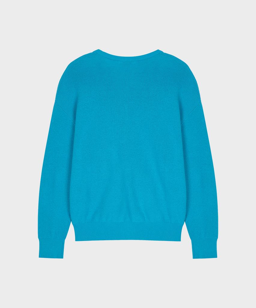 Teildeon Cotton Cashmere Crewneck Sweater Blue