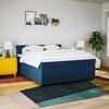 Maison Exclusive - Sommier à lattes de lit avec matelas Bleu 180x200 cm Tissu