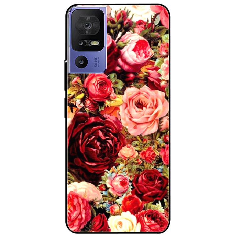 For TCL 40 SE Case 2023 Soft Silicone Protective Black Tiger Lion Funda Coque for TCL 40SE Covers TPU Bumper for TCL40se Paras