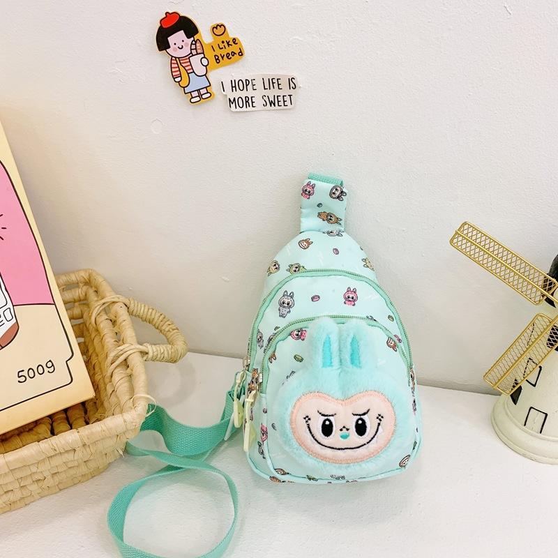 Lightweight And Fashionable Cartoon Kids Sling Bag With Soft Plush Accents For Occasion Any