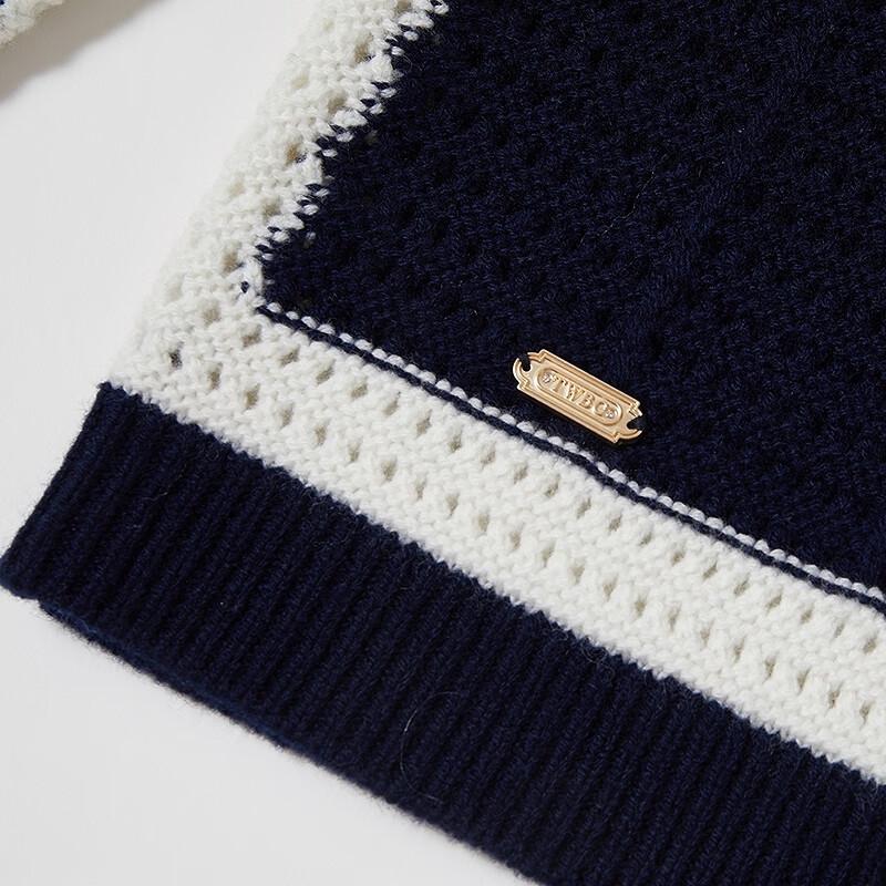 Teenie Weenie Women's Plaid Knit Polo Cardigan