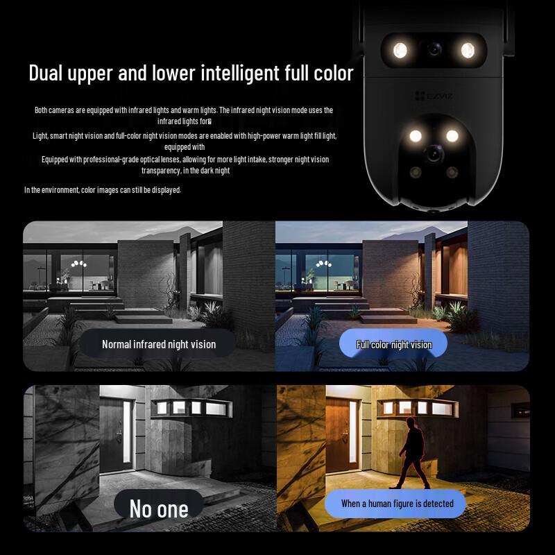 Telecamera di Sicurezza PTZ Esterna 4G EZVIZ H9c con Doppia Fotocamera da 5MP e Scheda da 32GB (Versione NC)