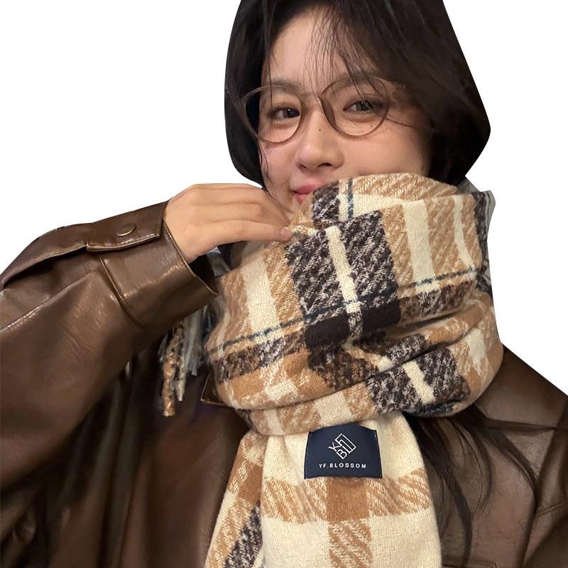 A New High End Winter Scarf for Women  A Dry Rose Colored Checkered Faux Cashmere Shawl  and A Dual Purpose Scarf for Men