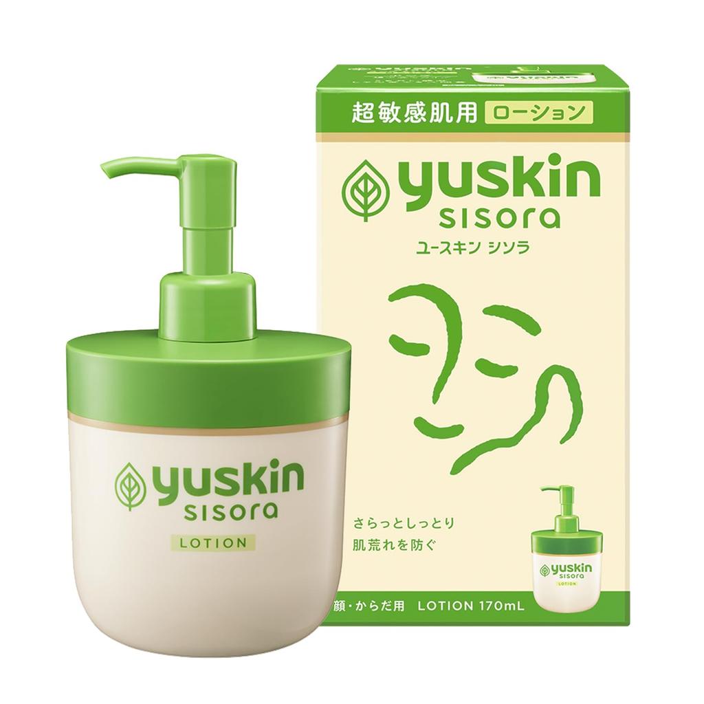 Yuskin Shisora Lotion Pump 170ml For Face and Body Suitable for Soothes Skin Irritation - - Moisturizing, Ultra-Sensitive Skin, Fragrance-Free,