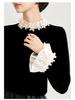 Französische Romantik Chic Spitze Kragen Stoffhemd - Herbst/Winter Stil