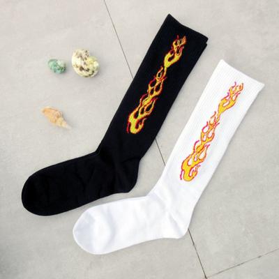Fashion Flame Cotton Men Women Hip-hop Harajuku Street Couple Sport Socks