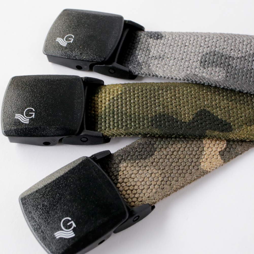 Black Buckle Made In Stretchable Fabric Solid Camouflage Beige [Gevalt] Belt, Japan, Belt, Color, Men's & Women's,