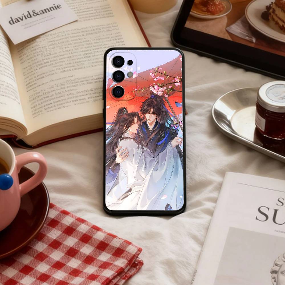 

Husky and White Cat Shizun BL Xianxia Phone Case For Samsung S 25,24,23,22,30,21,10,9,Ultra,Plus,Lite,FE,4,5 G Soft Black Case Samsung S24