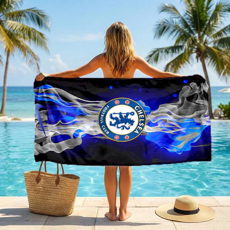 Chelsea Fc Fashion Beach Towel: Ideal for Summer Adventures Soft, Absorbent and Quick Drying Suitable for Swimming and Bathing