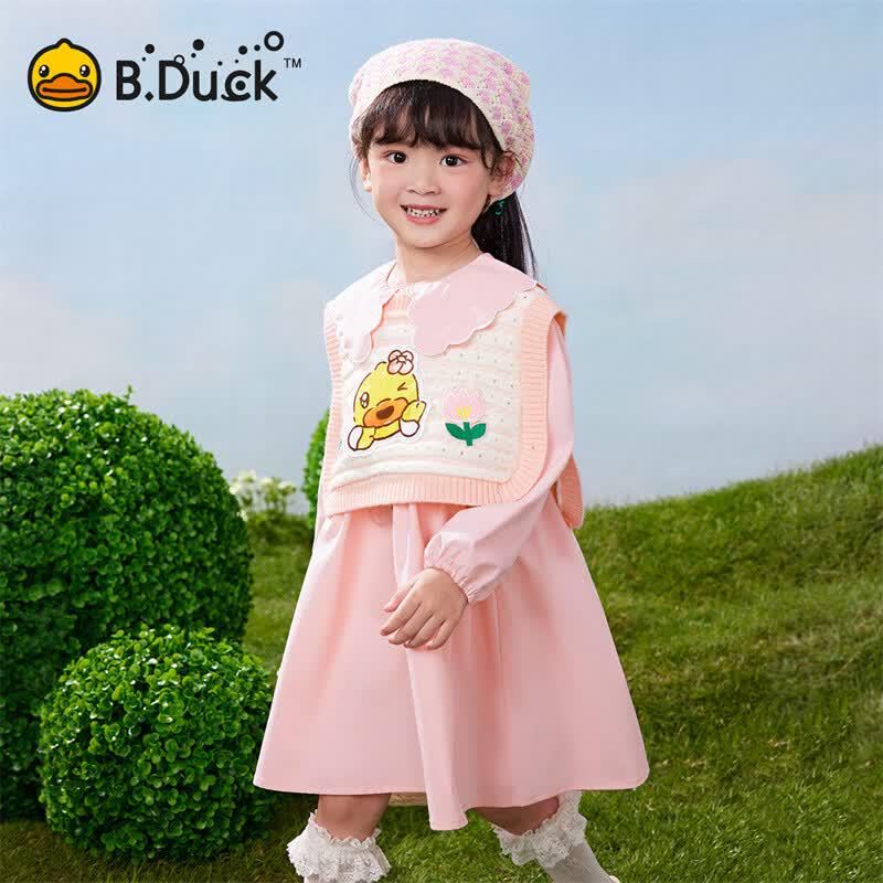 B.Duck Little Yellow Duck Kids' Dress Two-Piece Set