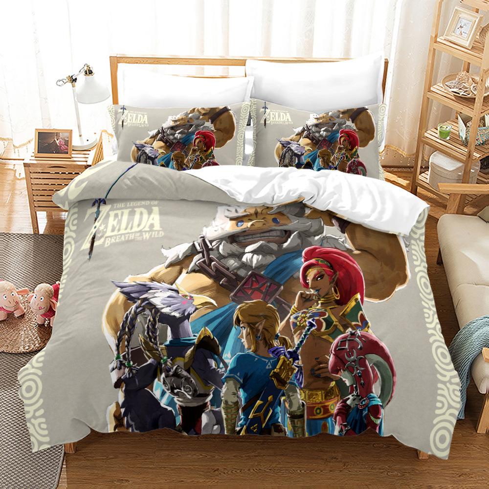3D Digital Printing Three-Piece Quilt Cover Bedding The Legend Of Zelda