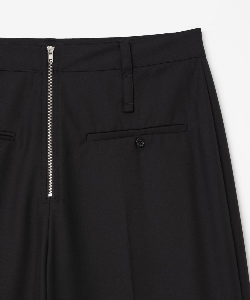 MILLO WOMEN Zipper Wide Trousers [Black]