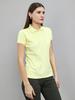 MONTE CARLO Women Regular Fit Yellow Tshirt