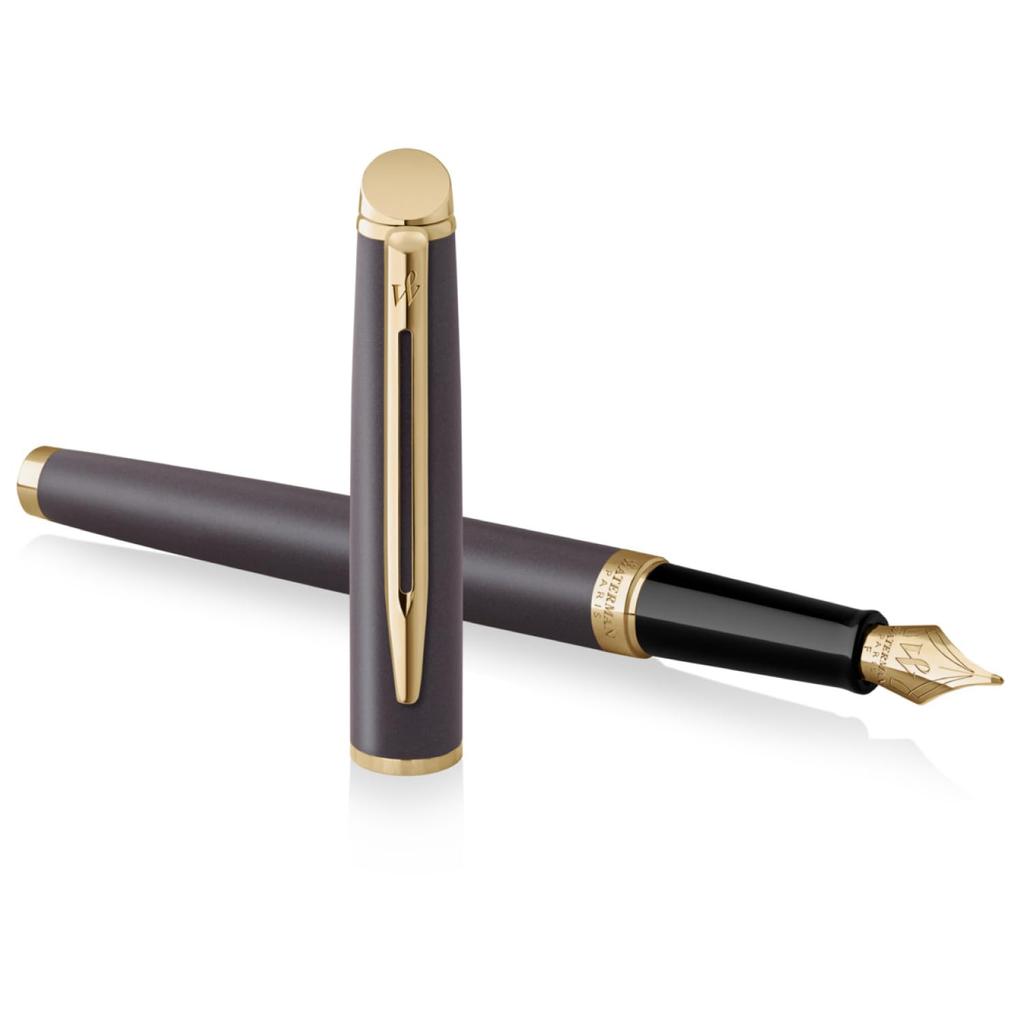 WATERMAN Fountain Pen Metropolitan Essential Lava Black GT Fine Point Gift Box Gift Luxury Official Regular Imported Product 2217933