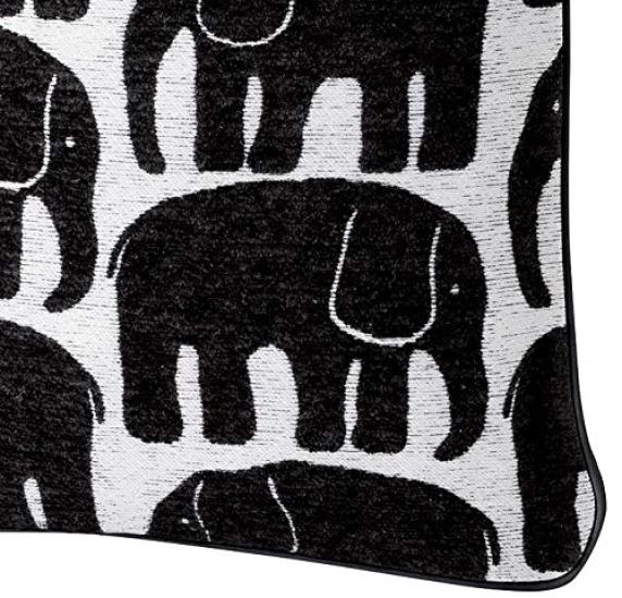 Marushin Finlayson Elephant Tote H35 x W28cm Gobelin 6105008500 Bag, (excluding handles), Elephant/Black, Weave, Mother's Day, Birthday, Gift,