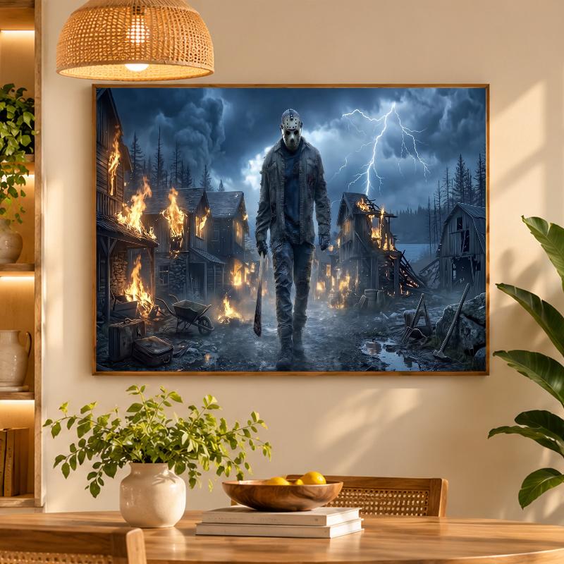 5D Diamond Painting Friday the 13th Jason Voorhees DIY Full Drill Diamond Art Kit Home Decoration