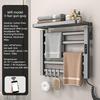 90° faltbarer elektrischer Handtuchhalter intelligenter Heiz-Trockenständer Badezimmer Aluminiumlegierung Handtuchaufbewahrungsständer