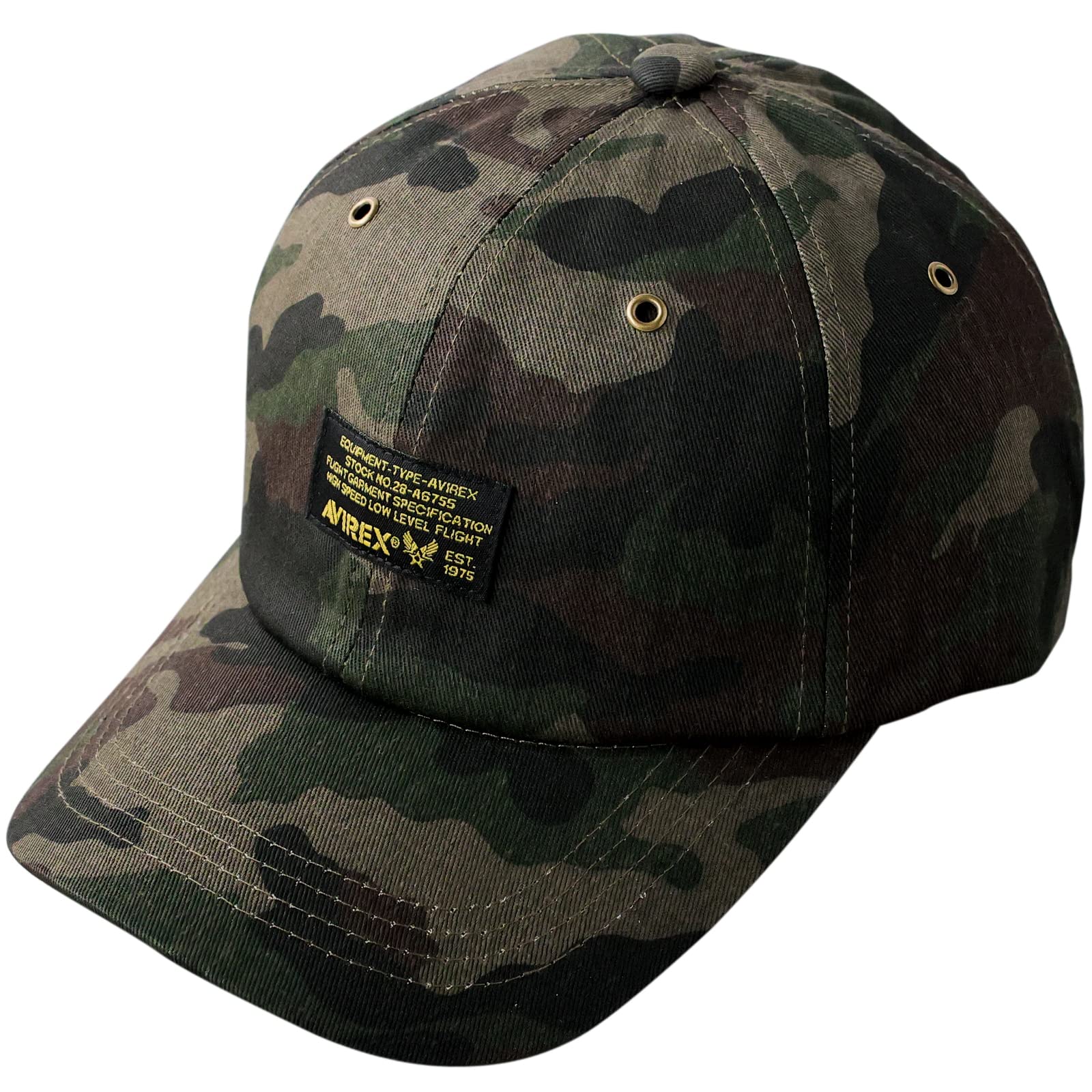 

AVIREX Military Tag Baseball Camouflage 6-Panel Cap, Men s Low-Profile