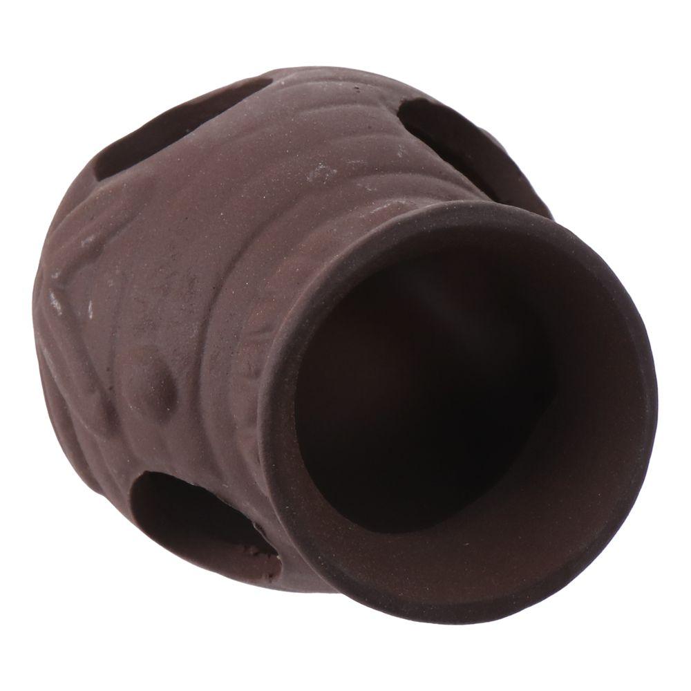 Purple Clay Pottery Tank 2.5*2.5*3.14 Inches Fish Spawning Hole Durable Aquarium Decoration