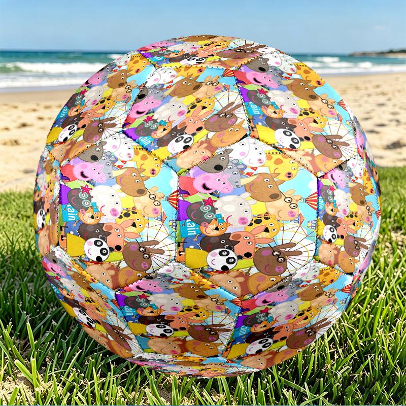 Cartoon Animation Print Size 5 Soccer Ball, PU Wear Resistant Football for Match Training and Daily Practice, Birthday Gift for Soccer Fans