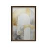 Art Deco Elegance: Gold and Silver Abstraction Elegance Art Deco: Gold And Silver Abstraction, 30X40 Cm, White Wooden Frame, 230 Gsm Matte Paper