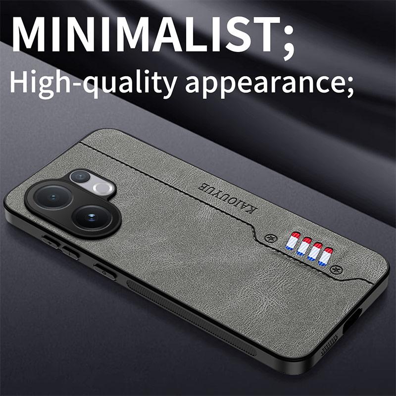 For Vivo V60 5G Skin Feel Matte Leather Phone Case Soft Back Cover Funda For Vivo V60 Protector