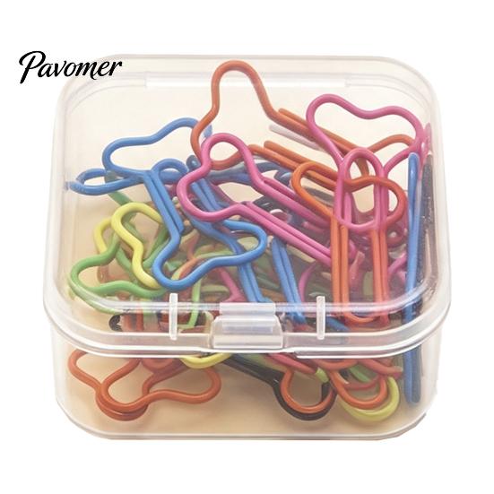 Mixed Style Binder Clips 20PCS Cute Shaped Paper Clips, Bone/Duck/Dog/Cat Shape, Decorative Document Organizers for Filing Metal Fasteners Office And