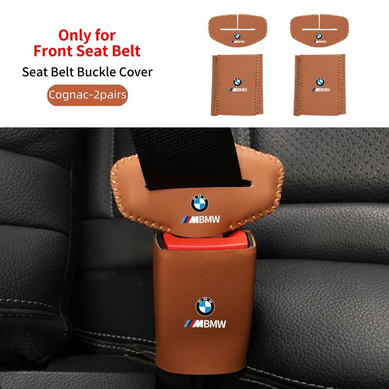 Car Sticker 2025 Hot Car Styling Leather Seat Belt Buckle Protector Lock Cover For BMW E46 E90 E60 F10 E39 F30 E36 F20 E87 E90 E