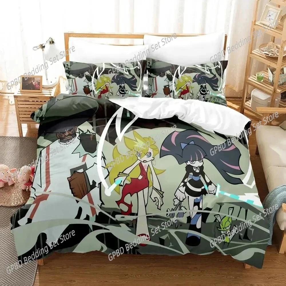 Anime Panty Stocking Garterbelt Bedding Set Duvet Cover Bed Set Quilt Cover Pillowcase Comforter king Queen Size Boys Adult